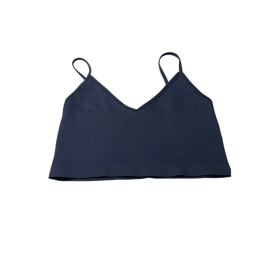 Garage Tank Top Women's Medium Blue Ribbed V-Neck Casual Loungewear Streetwear